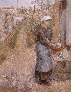 Camille Pissarro woman washing dishes china oil painting artist